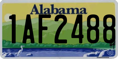 AL license plate 1AF2488