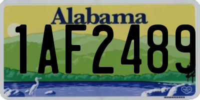 AL license plate 1AF2489