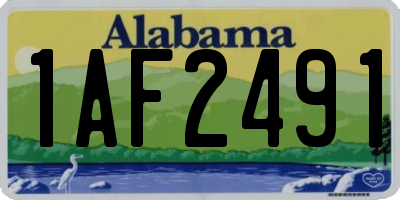 AL license plate 1AF2491