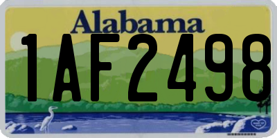 AL license plate 1AF2498