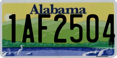 AL license plate 1AF2504