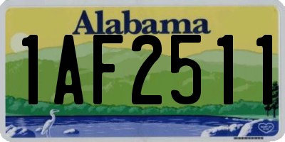AL license plate 1AF2511
