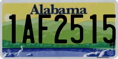 AL license plate 1AF2515