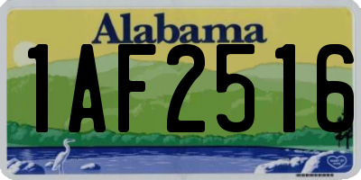 AL license plate 1AF2516