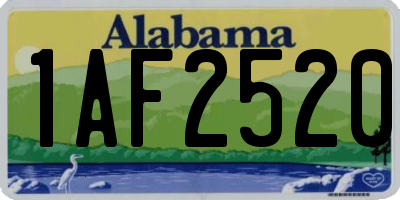 AL license plate 1AF2520
