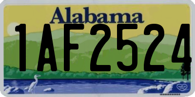 AL license plate 1AF2524