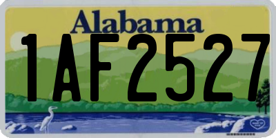 AL license plate 1AF2527