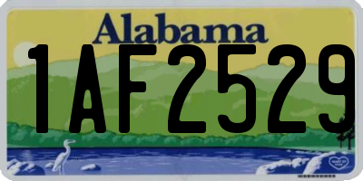 AL license plate 1AF2529