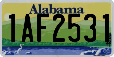 AL license plate 1AF2531