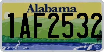 AL license plate 1AF2532
