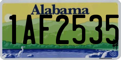 AL license plate 1AF2535