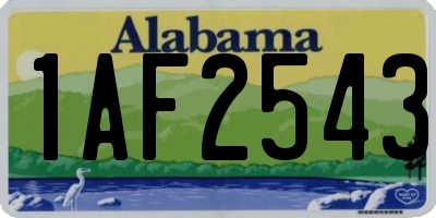 AL license plate 1AF2543