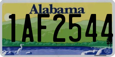 AL license plate 1AF2544