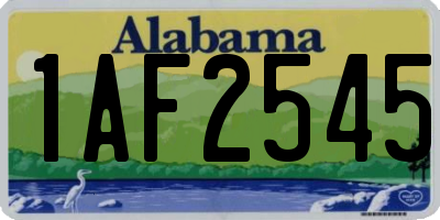 AL license plate 1AF2545