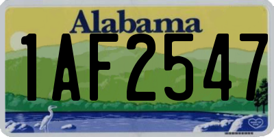 AL license plate 1AF2547