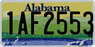 AL license plate 1AF2553