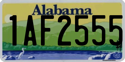 AL license plate 1AF2555