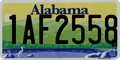 AL license plate 1AF2558