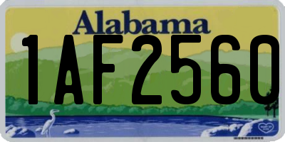 AL license plate 1AF2560