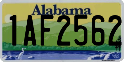 AL license plate 1AF2562