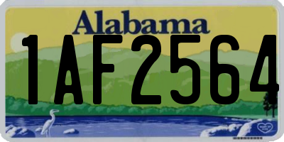 AL license plate 1AF2564