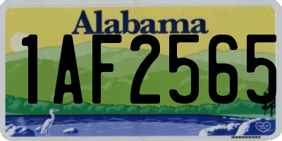 AL license plate 1AF2565
