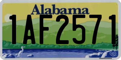 AL license plate 1AF2571