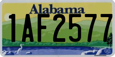 AL license plate 1AF2577
