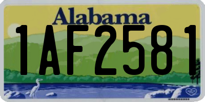 AL license plate 1AF2581