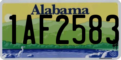 AL license plate 1AF2583
