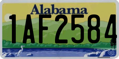 AL license plate 1AF2584