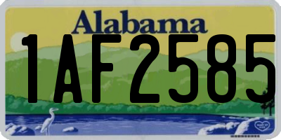 AL license plate 1AF2585