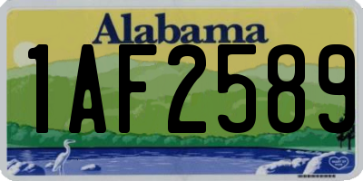 AL license plate 1AF2589