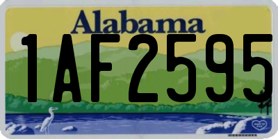 AL license plate 1AF2595