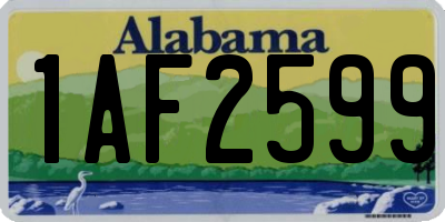 AL license plate 1AF2599