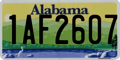 AL license plate 1AF2607