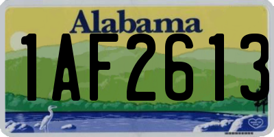 AL license plate 1AF2613