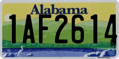 AL license plate 1AF2614