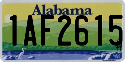 AL license plate 1AF2615