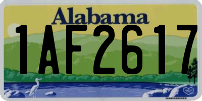 AL license plate 1AF2617