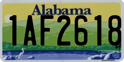 AL license plate 1AF2618