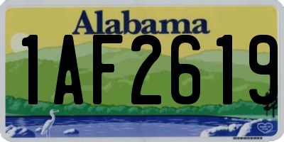 AL license plate 1AF2619