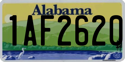 AL license plate 1AF2620