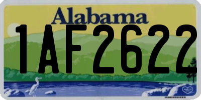 AL license plate 1AF2622