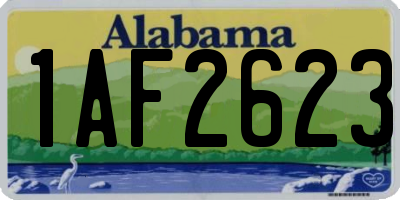 AL license plate 1AF2623
