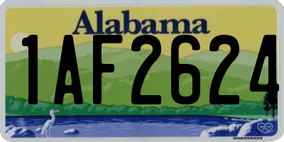 AL license plate 1AF2624