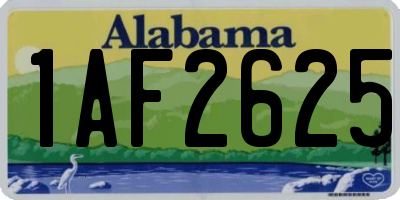 AL license plate 1AF2625