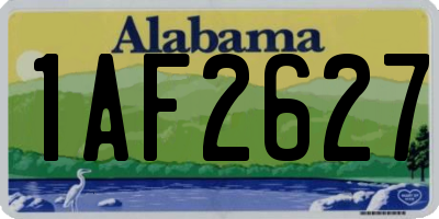 AL license plate 1AF2627
