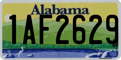 AL license plate 1AF2629