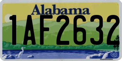 AL license plate 1AF2632